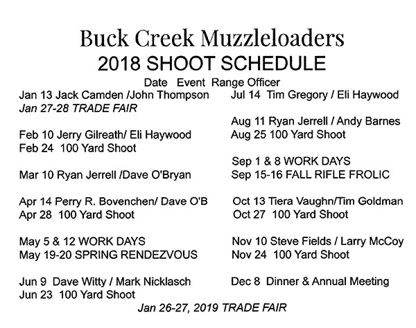 2018 SHOOT Sched sm